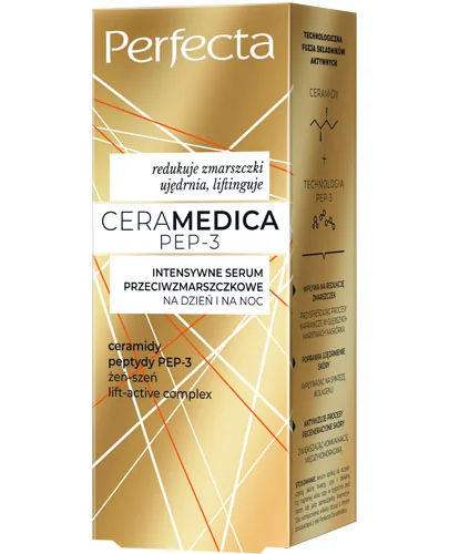 Perfecta Ceramedica PEP-3, intensywne serum przeciwzmarszczkowe na dzień i noc, 30 ml