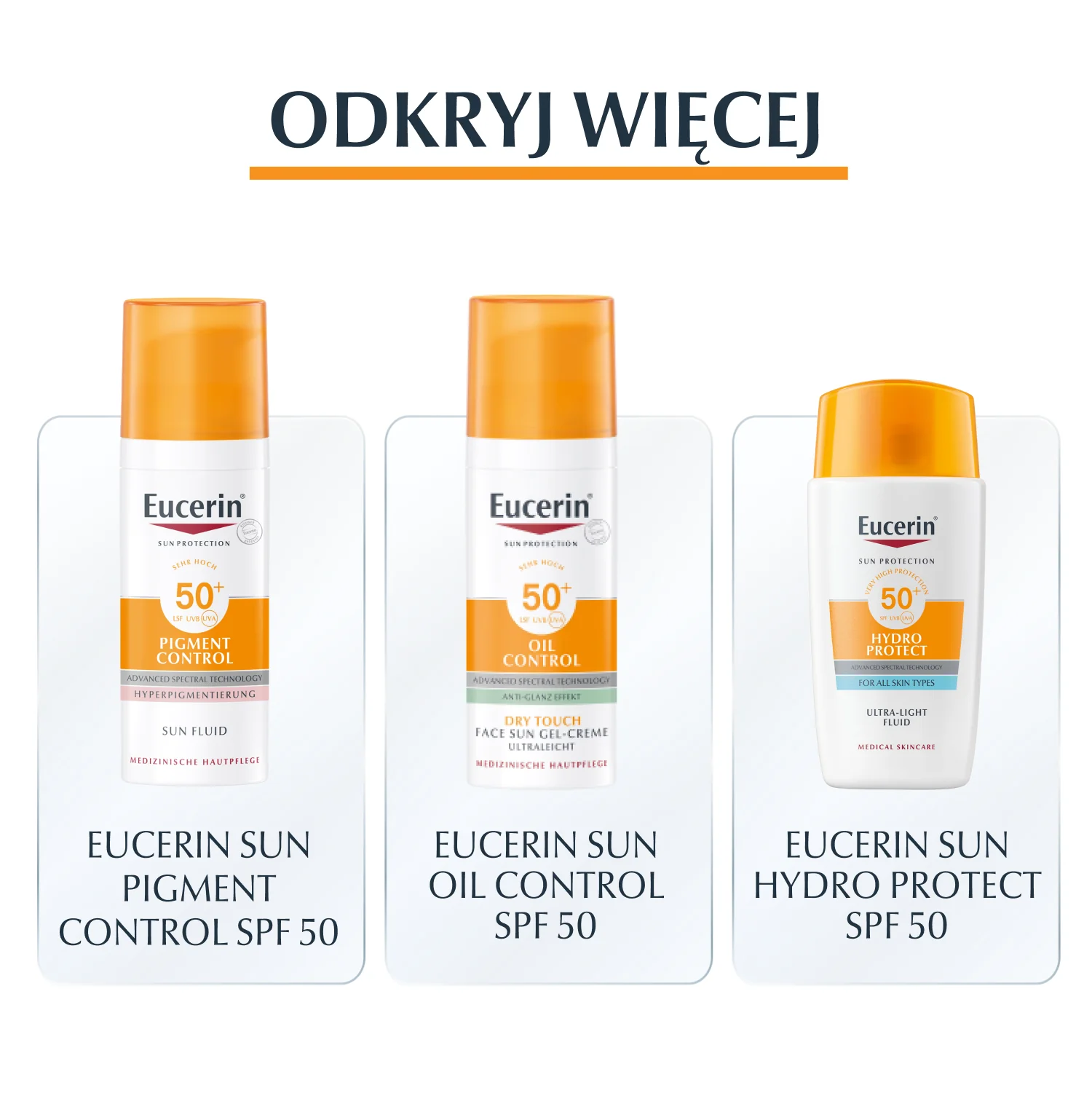 Eucerin Sun Sensitive Protect SPF 50+ krem ochronny do twarzy, 50 ml 