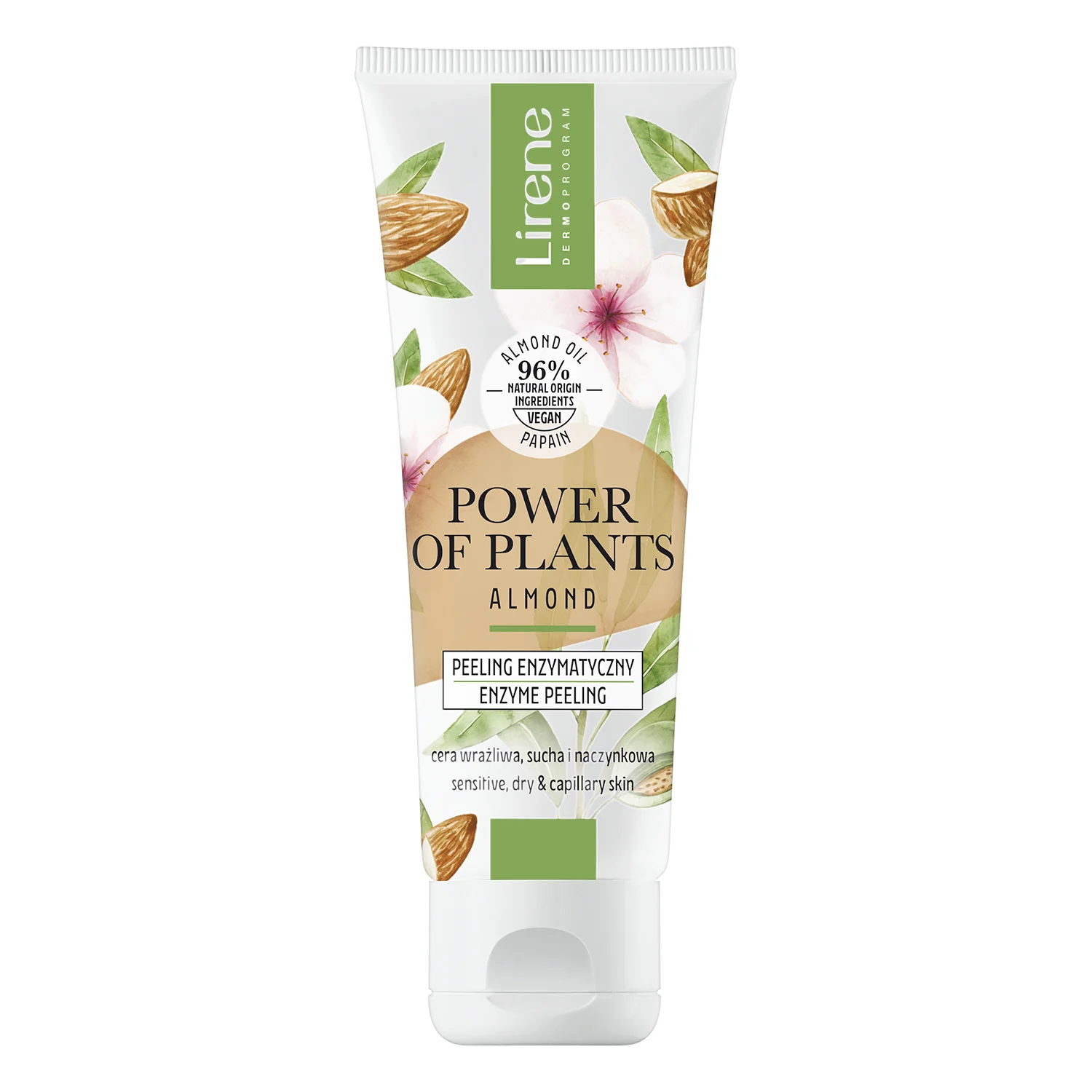 Lirene Power Of Plants Migdał, peeling enzymatyczny, 75 ml