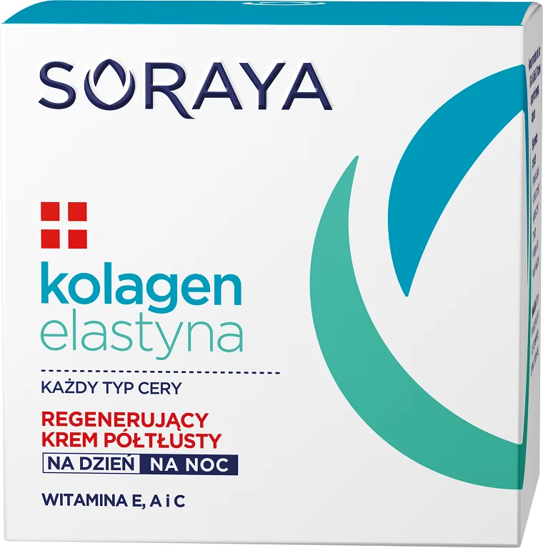 Soraya Kolagen Elastyna, regenerujący krem półtłusty na dzień i na noc, 50 ml