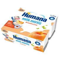 Humana Milk Minis Humana Milk Minis deserek jogurtowy o smaku brzoskwiniowym, 4x100 g