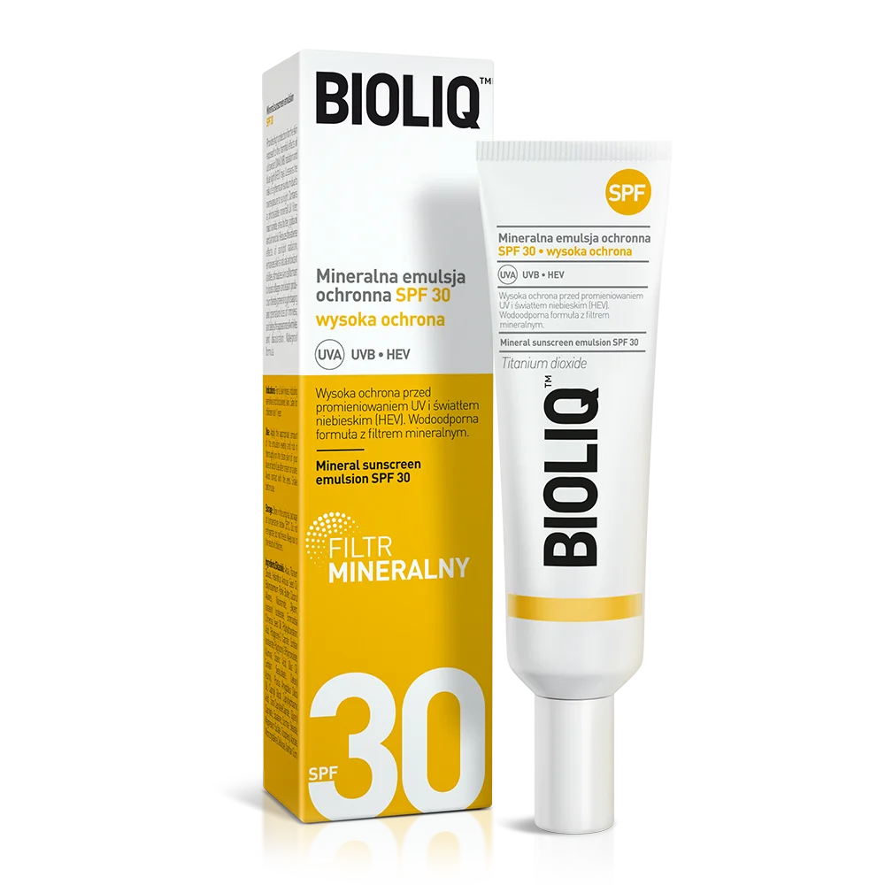 Bioliq SPF mineralna emulsja ochronna SPF 30, 30 ml. Data ważności 31-03-2025