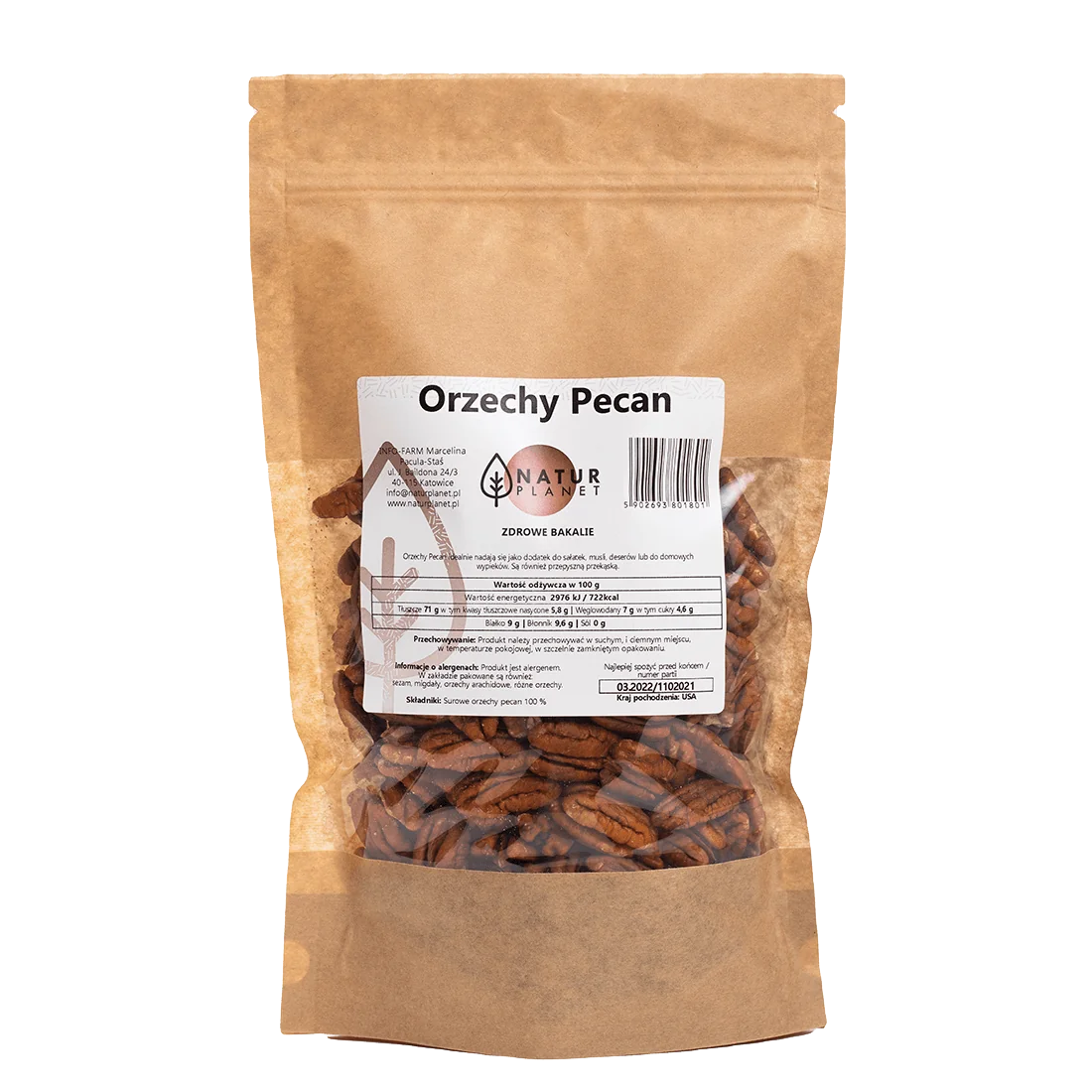 Natur Planet orzechy pecan, 250 g