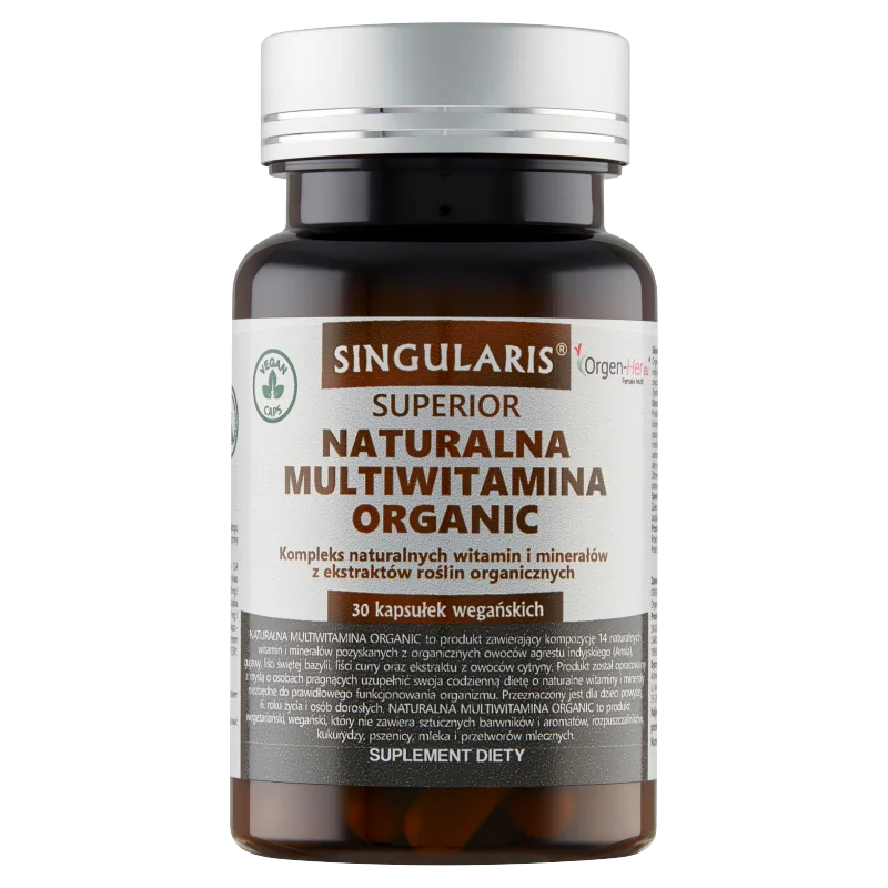 Singularis Superior Naturalna Multiwitamina Organic, suplement diety, 30 kapsułek