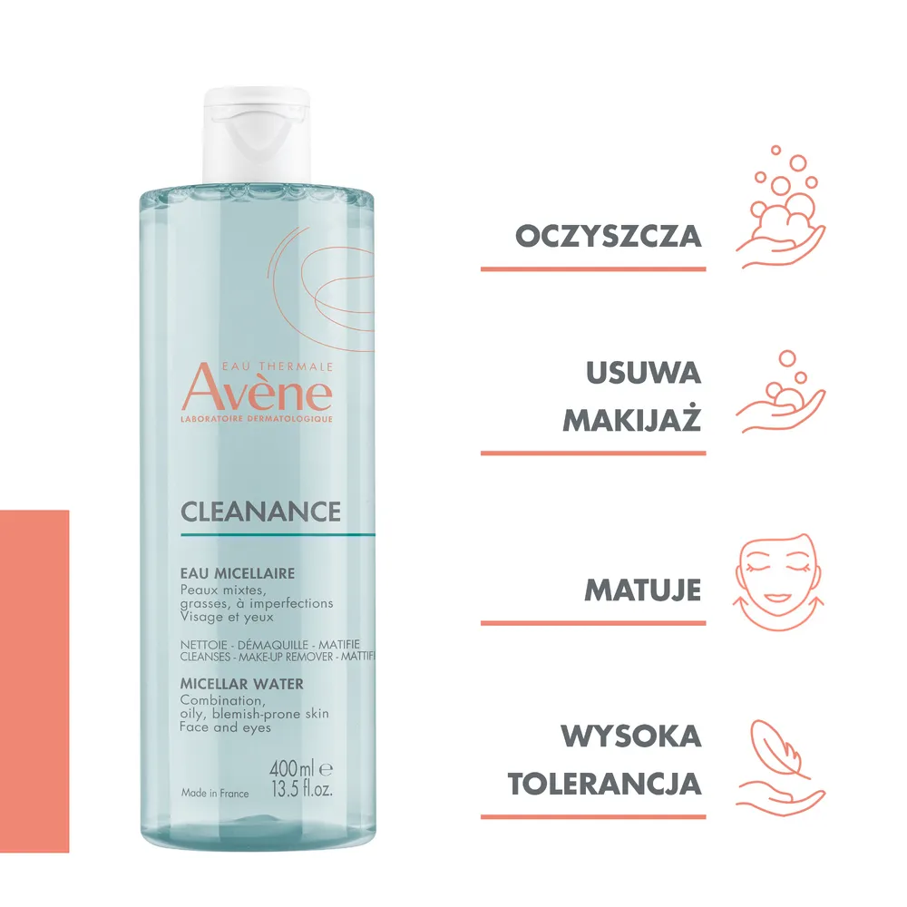 Avène Cleanance woda micelarna woda micelarna, 400 ml 