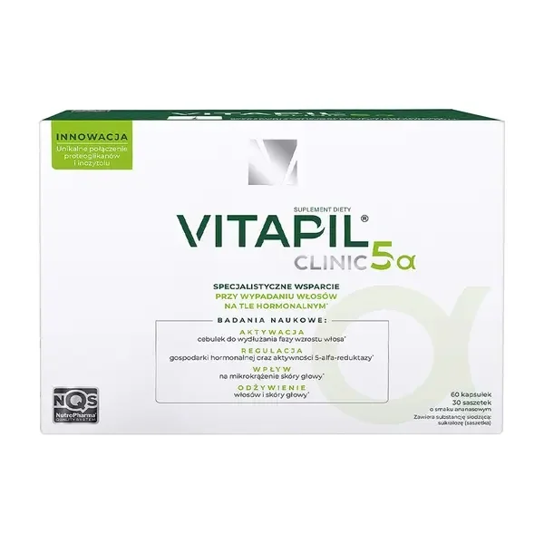 Vitapil Clinic 5alfa, 30 saszetek + 60 kapsułek