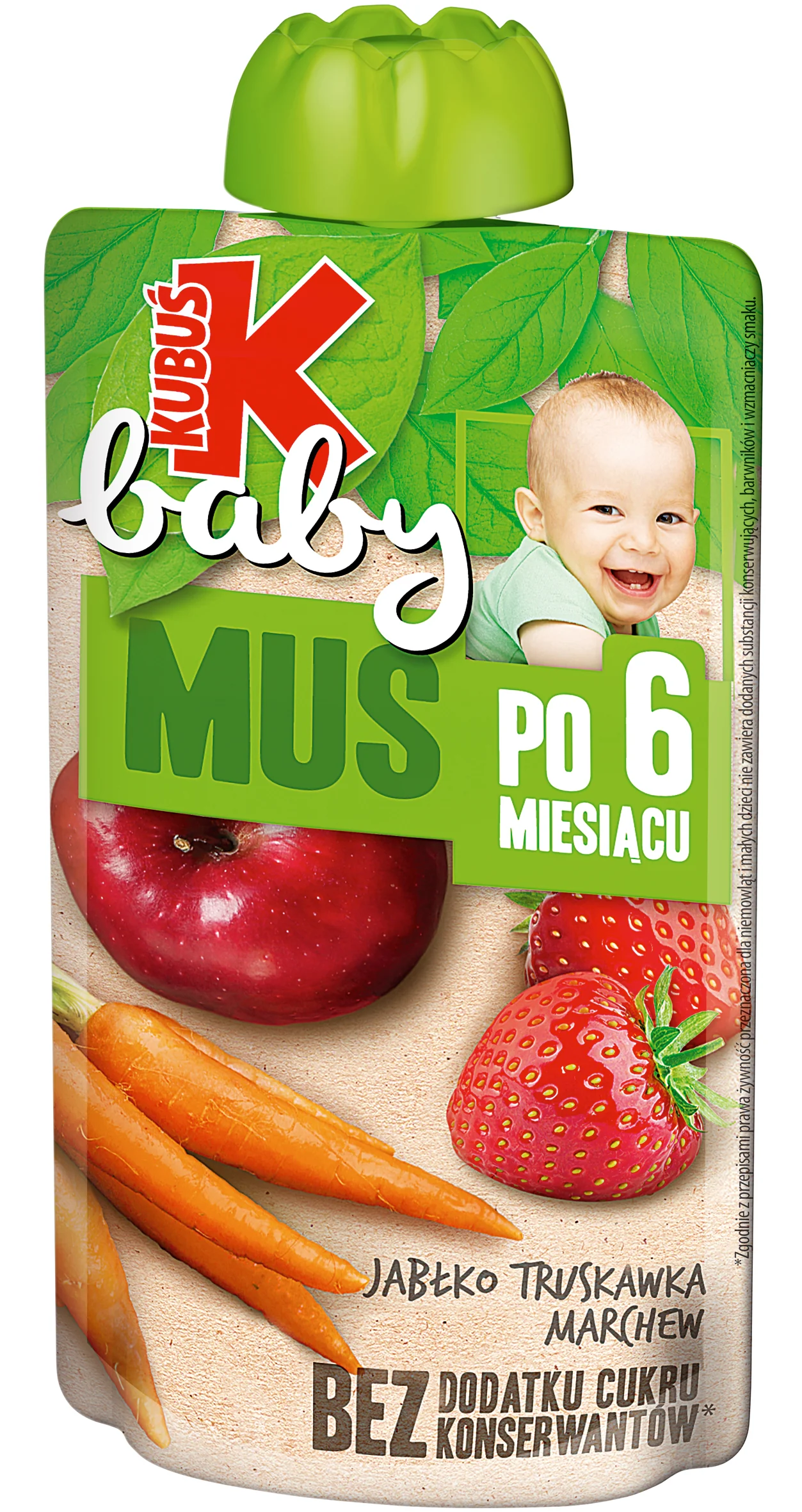 Kubuś Baby mus po 6. miesiącu jabłko truskawka marchew, 100 g