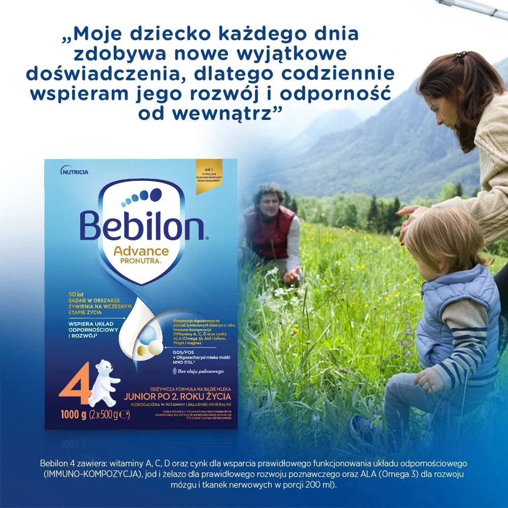 Bebilon 4 Advance Pronutra Junior mleko modyfikowane po 2. roku życia, 1000 g