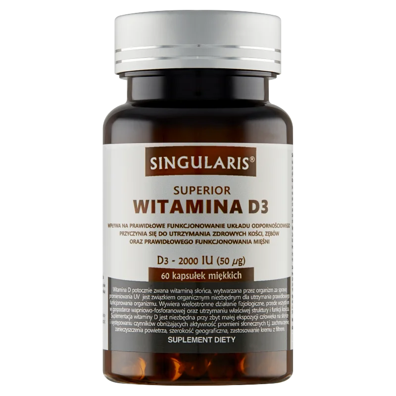 Singularis Superior Witamina D3 2000 IU, suplement diety, 60 kapsułek