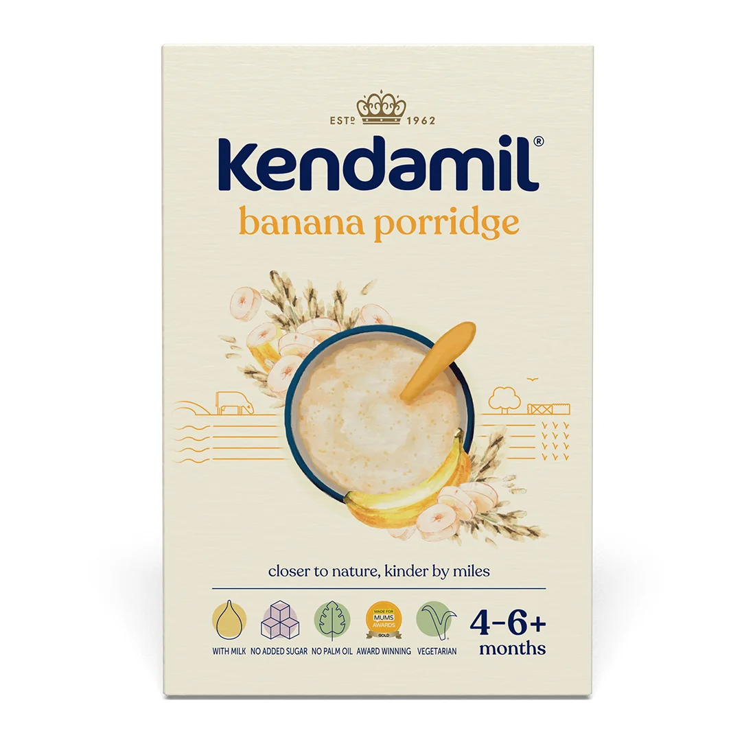 Kendamil mleczna kaszka z bananem, 150 g