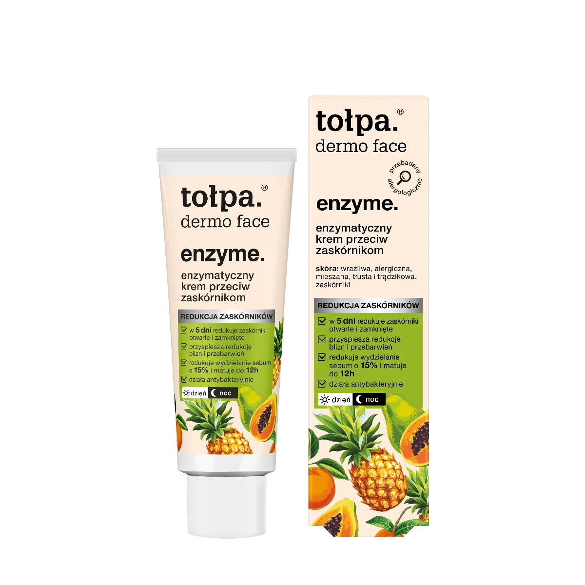 Tołpa Dermo Face Enzyme. Enzymatyczny krem przeciw zaskórnikom, 40 ml