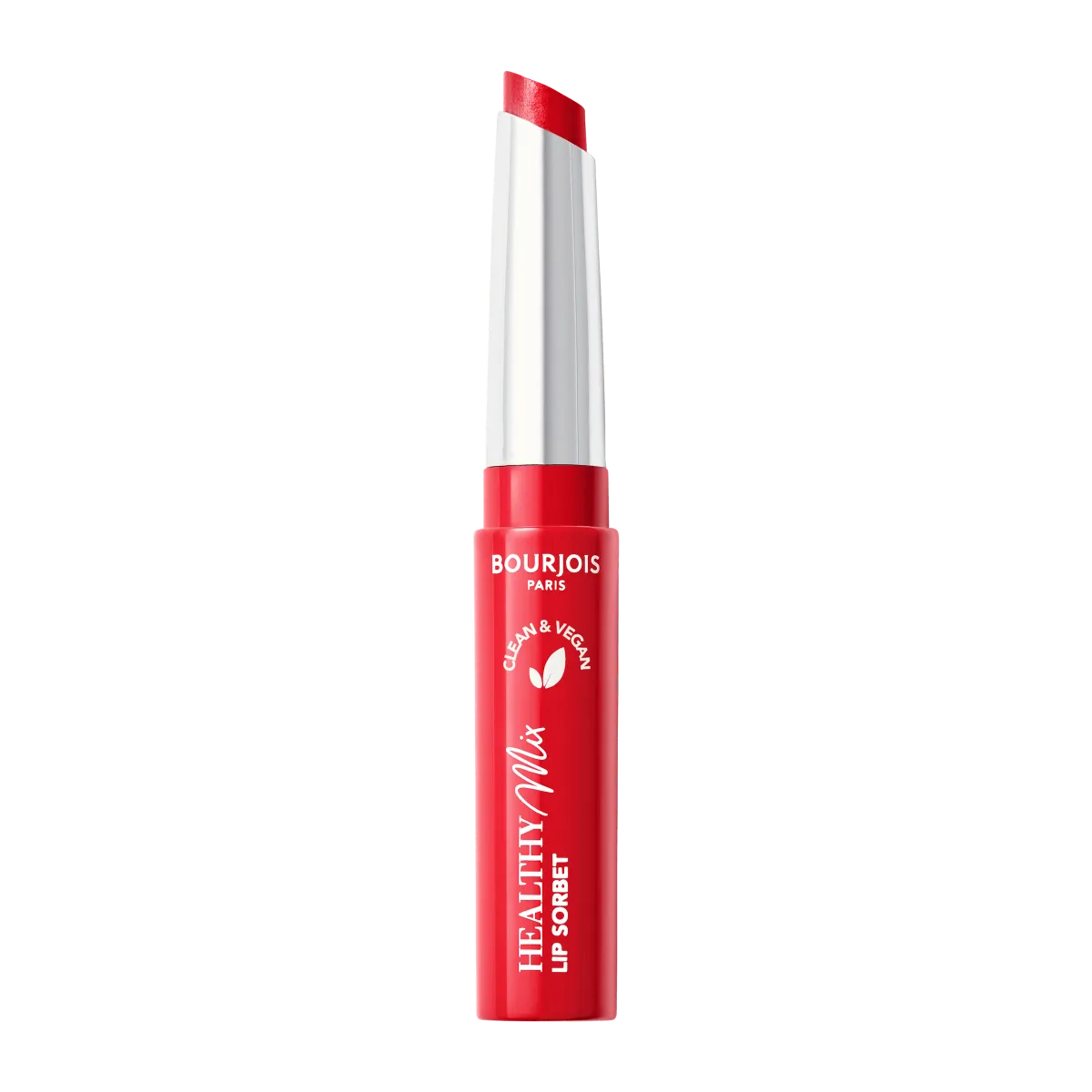 Bourjois Healthy Mix Clean Lip Sorbet wegańska nawilżająca pomadka do ust, 02 Red Freshing, 7,4 g 