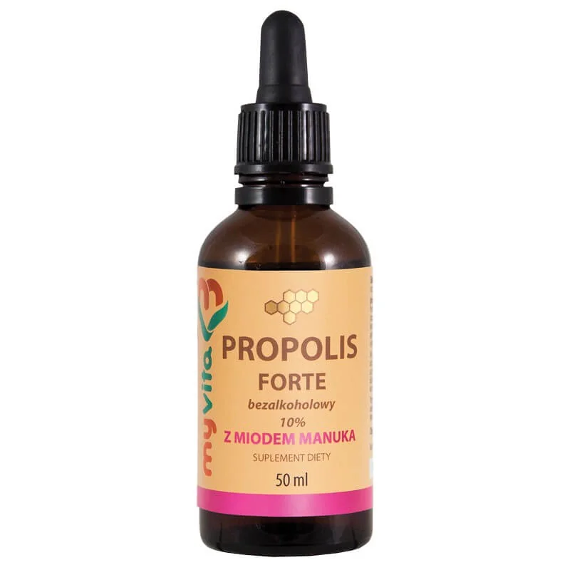 MyVita Propolis forte 10% z miodem manuka, suplement diety, krople, 50 ml