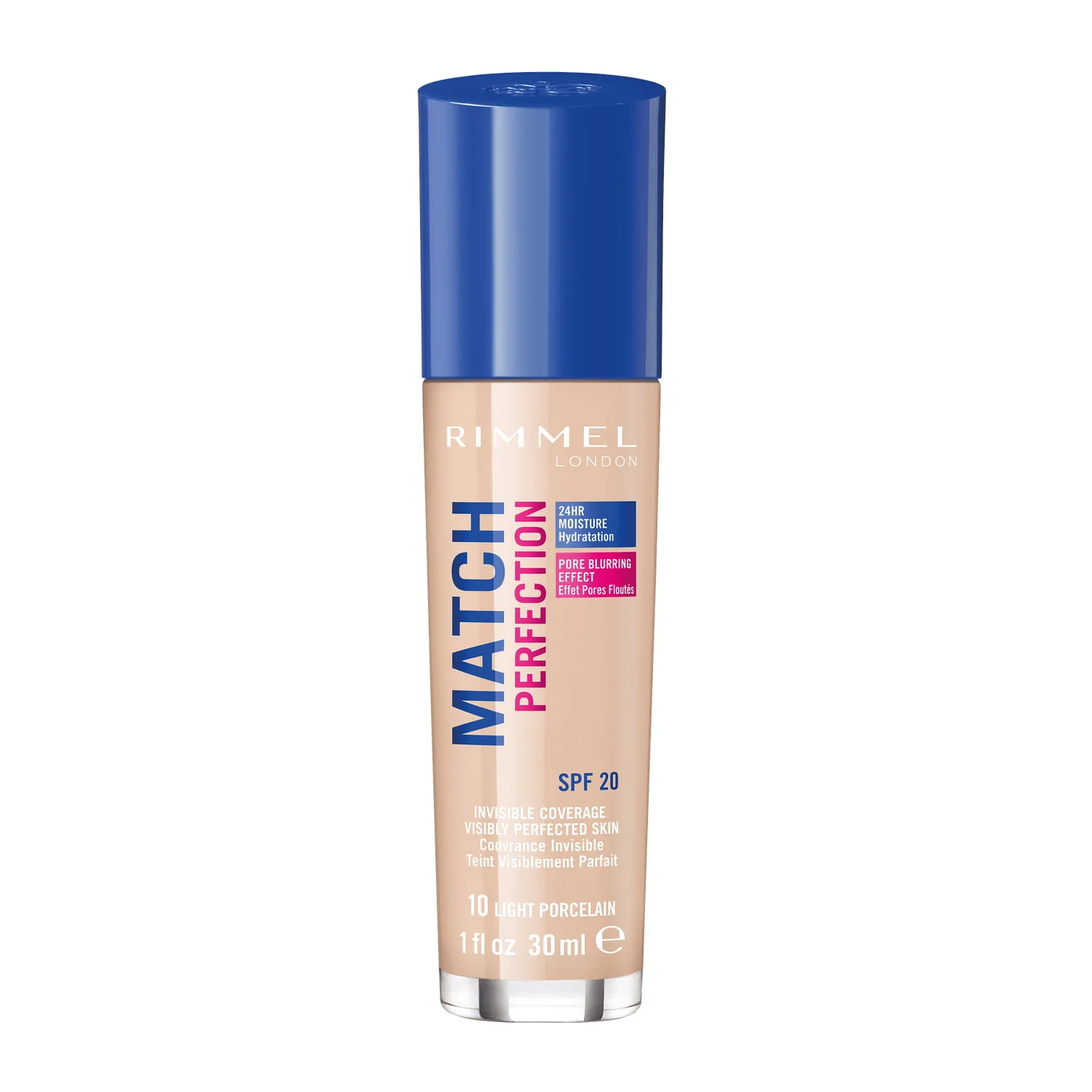 Rimmel Match Perfection podkład do twarzy nawilżający nr 10 Light Porcelain, 30 ml