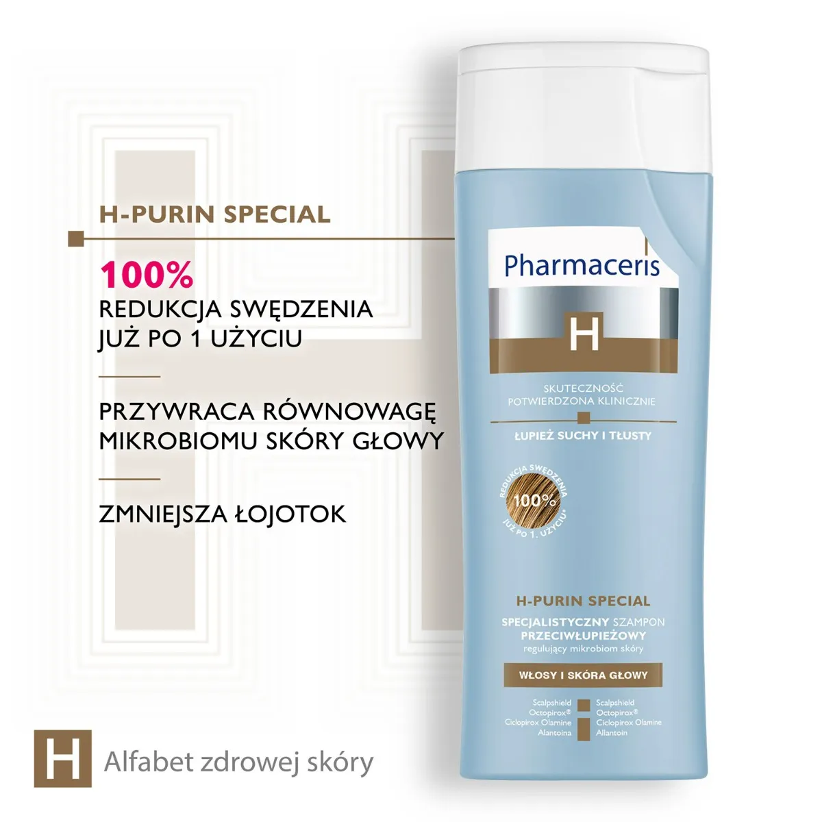 Pharmaceris H-Purin Special, specjalistyczny szampon przeciwłupieżowy regulujący mikrobiom skóry, 250 ml 