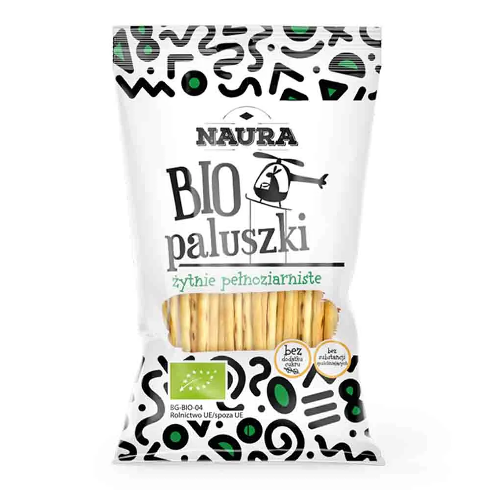 Naura BIO paluszki żytnie pełnoziarniste, 45 g