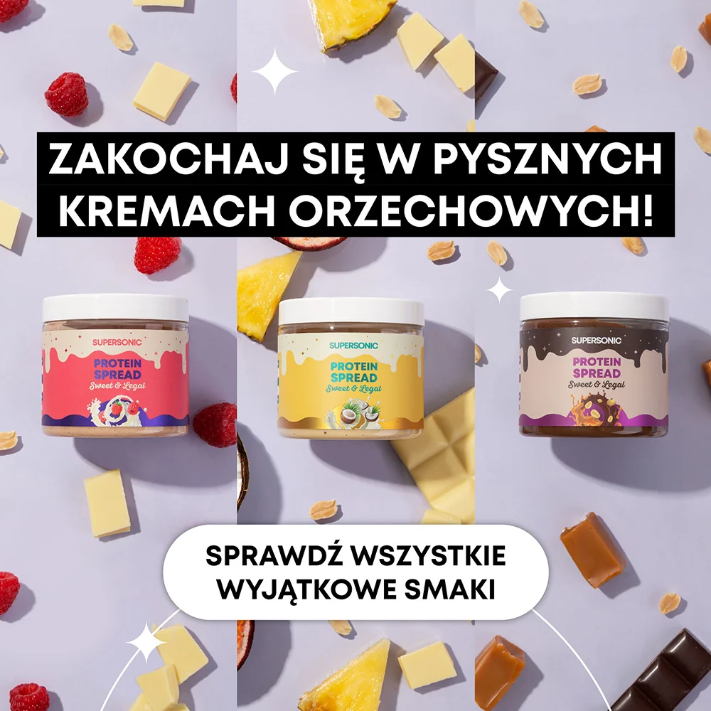 Supersonic krem orzechowy o smaku czekolady i karmelu z kawałkami orzechów, 160 g 