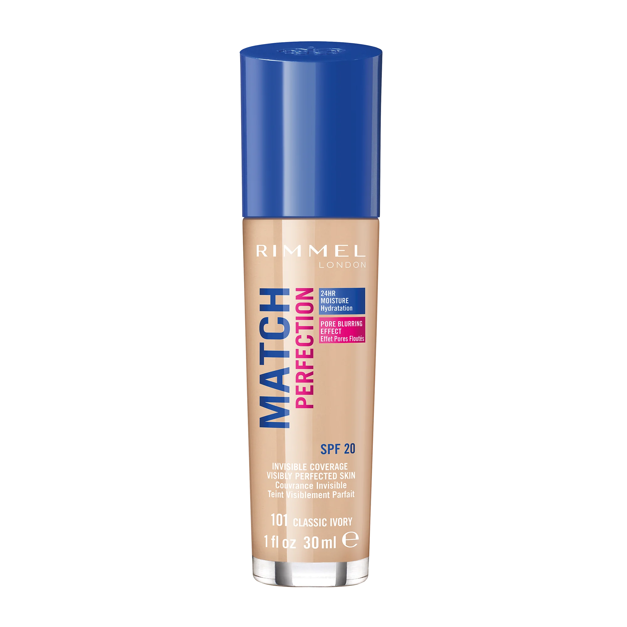 Rimmel Match Perfection podkład do twarzy 101 Classic Ivory, 30 ml