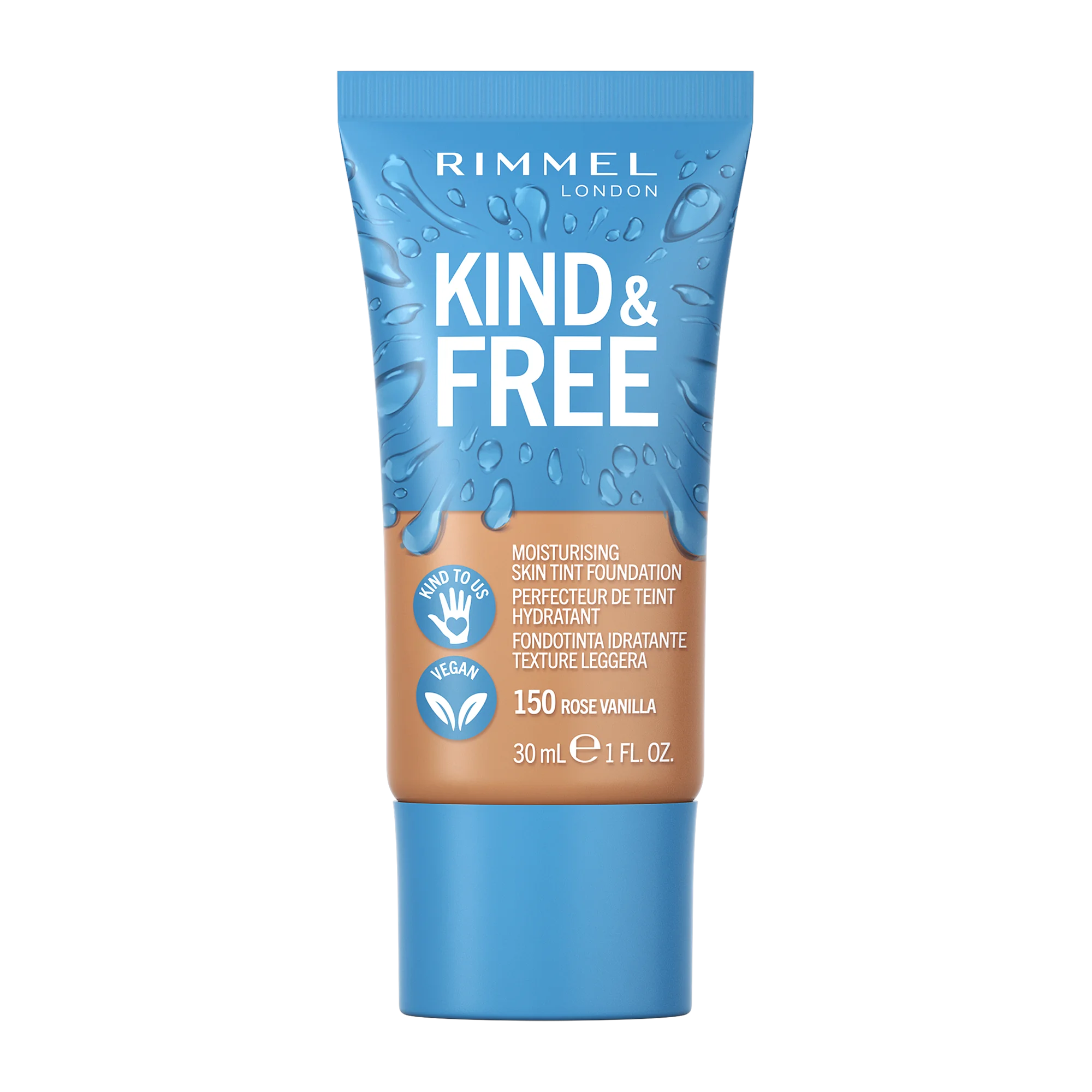 Rimmel Kind & Free wegański podład nawilżający do twarzy 160 Vanilla, 30 ml