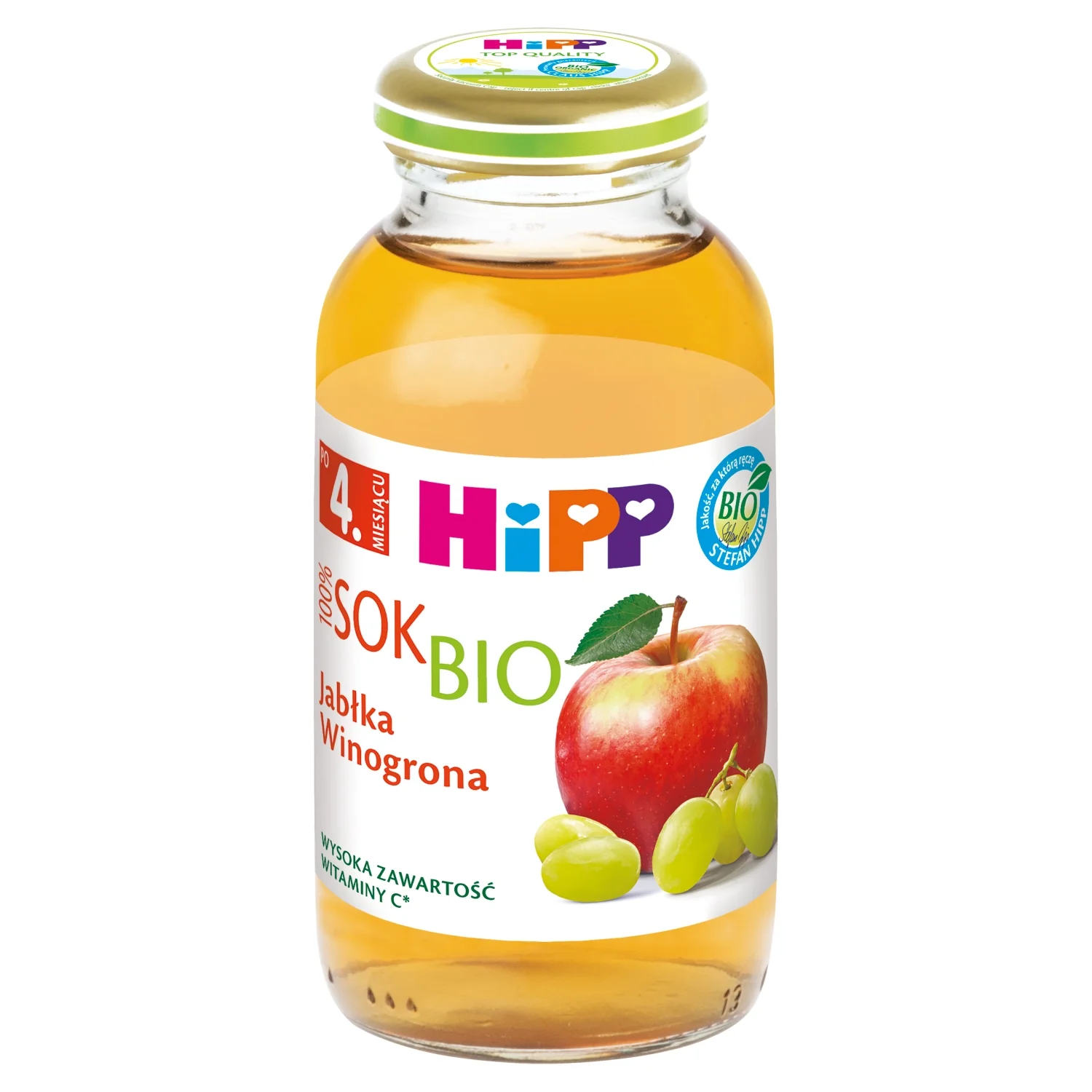 HiPP BIO sok jabłka-winogrona po 4. miesiącu, 200 ml