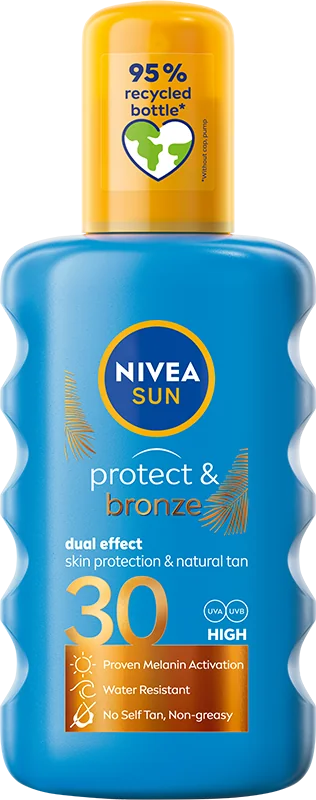 Nivea Sun Protect & Bronze balsam do opalania w sprayu, SPF 30, 200 ml