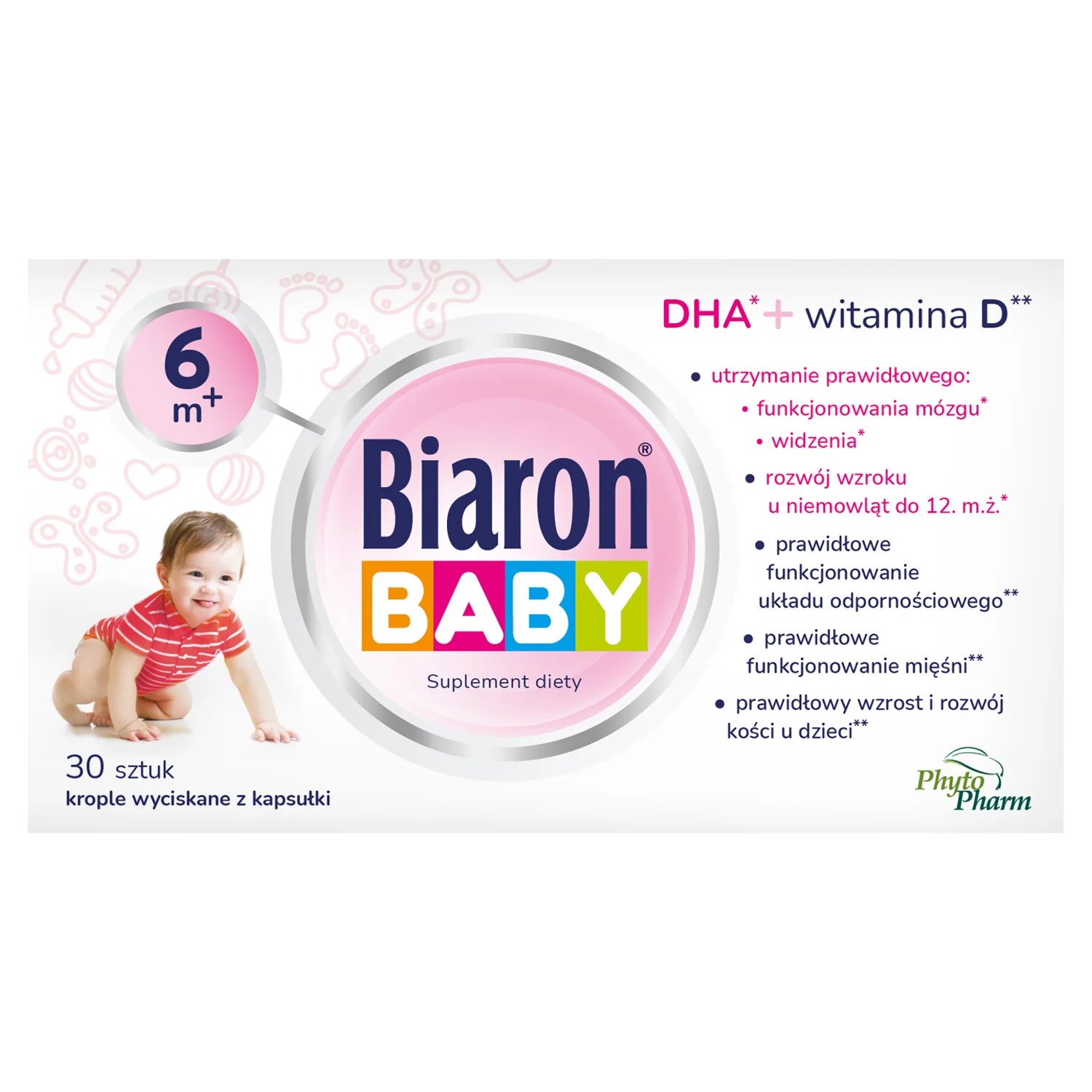 Biaron Baby 6 m+, suplement diety, 30 kapsułek twist-off