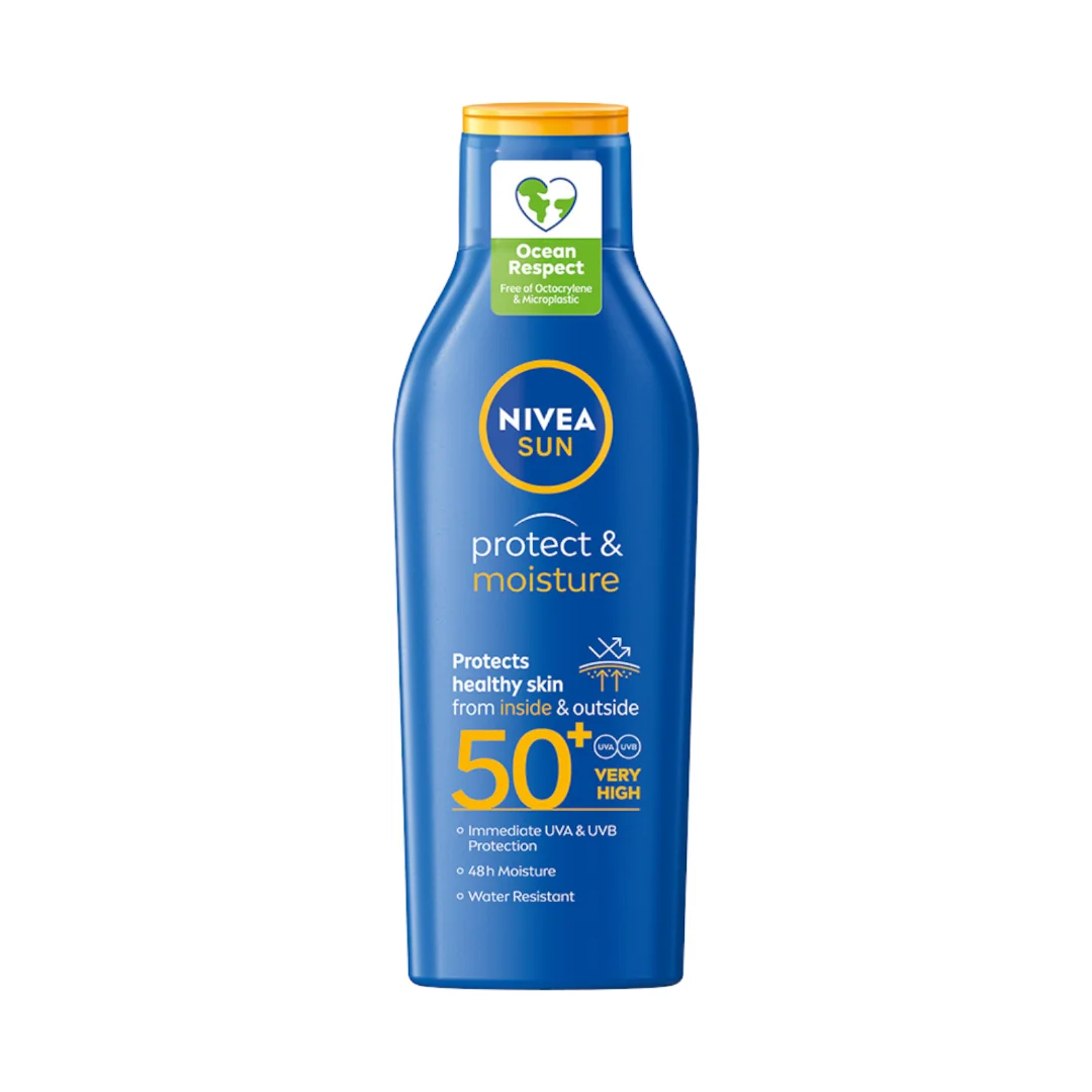 Nivea Sun Protect & Moisture, nawilżający balsam do opalania SPF 50+, 200 ml