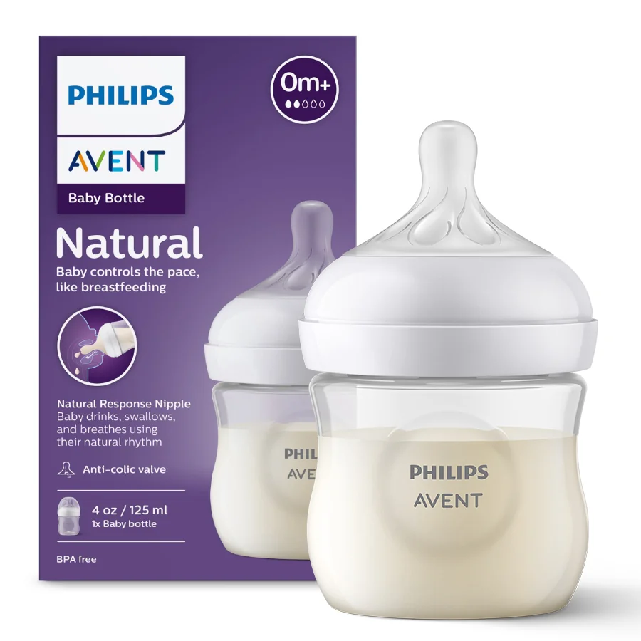 Philips Avent, responsywna butelka dla niemowląt Natural SCY900/01, 125 ml