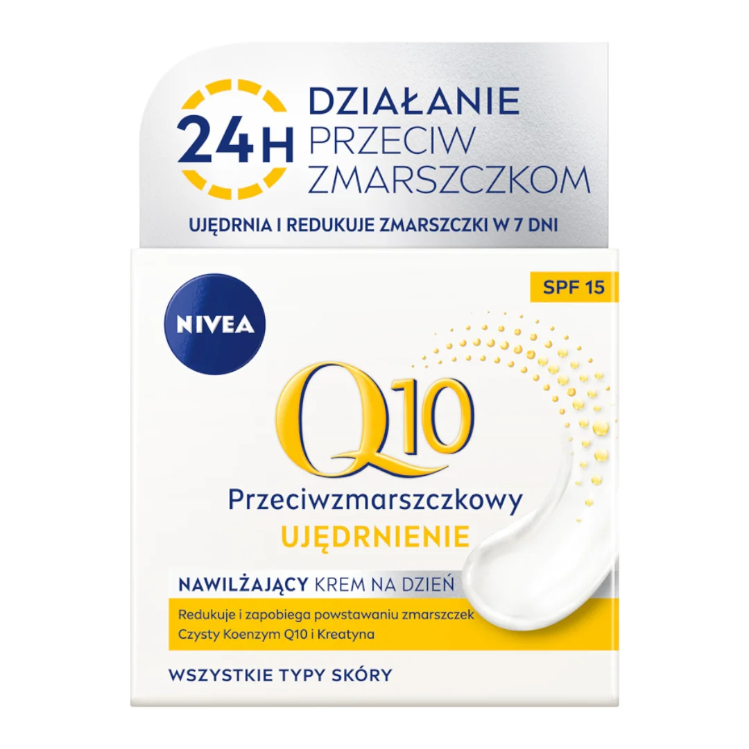 Nivea Q10 Ujędrnienie Przeciwzmarszczkowy krem do twarzy na dzień z filtrem SPF 15, 50 ml