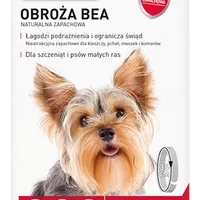 Bephar obroża BEA naturalna zapachowa przeciw pchłom kleszczom meszkom i komarom dla psów ras małych i szczeniaków, 1 szt.