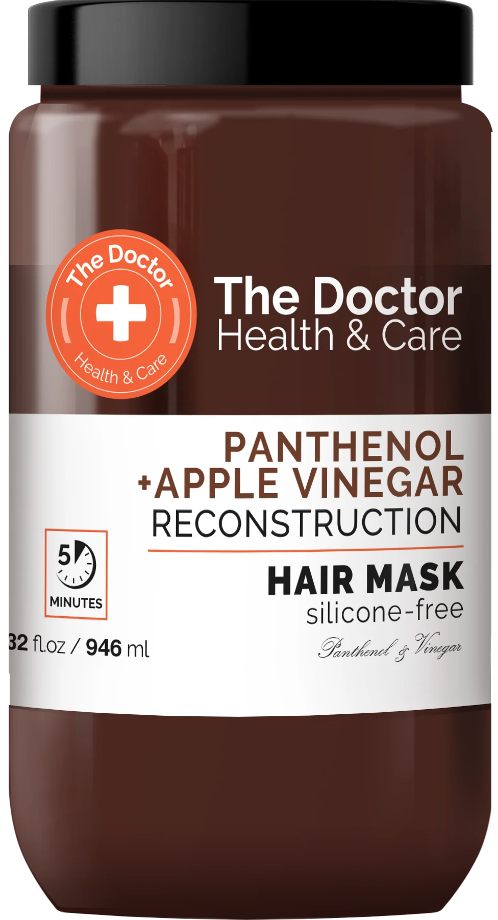 The Doctor Health & Care, maska do włosów rekonstruująca Ocet Jabłkowy + Pantenol, 946 ml