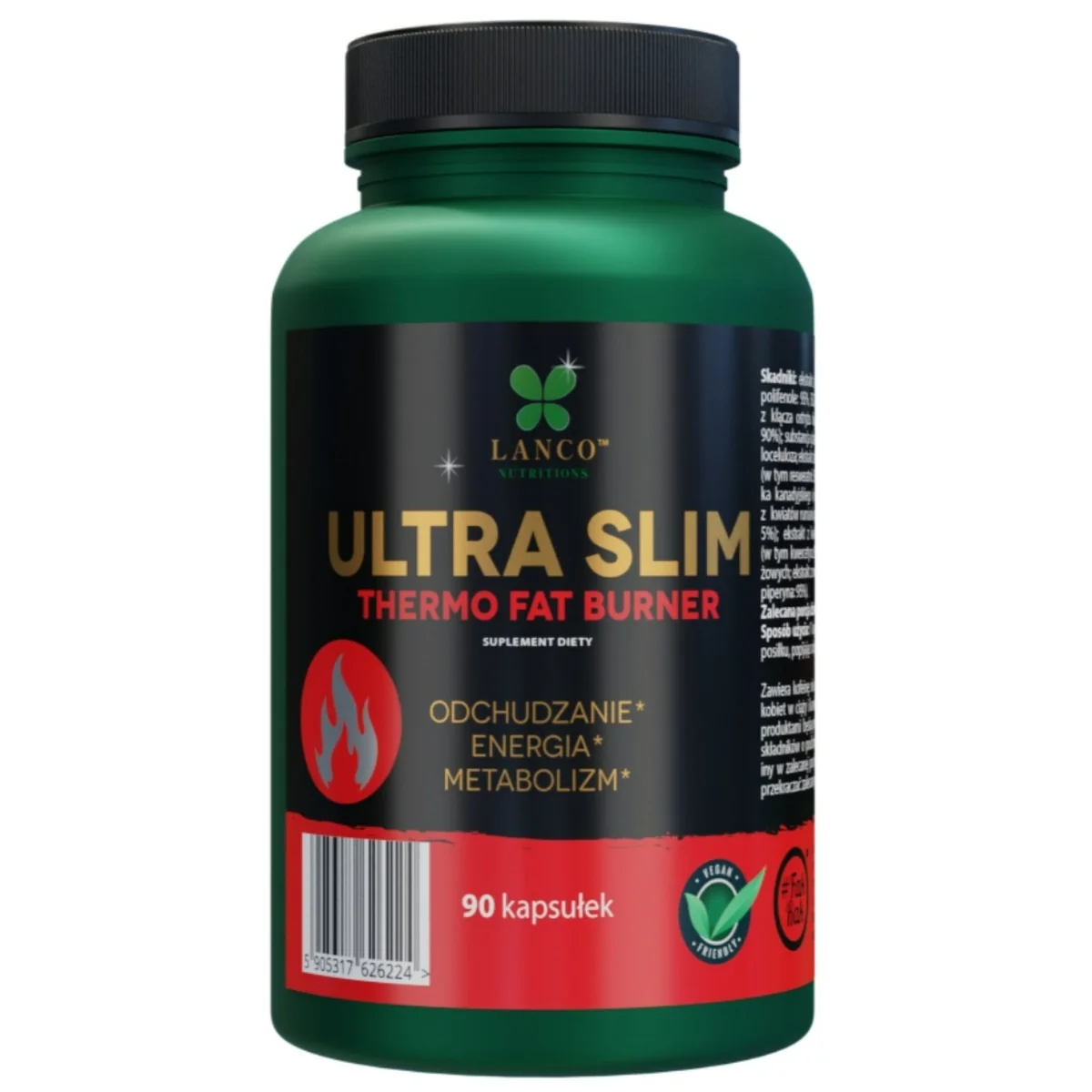 Lanco Nutritions Ultra Slim Thermo Fat Burner na odchudzanie, 90 kapsułek