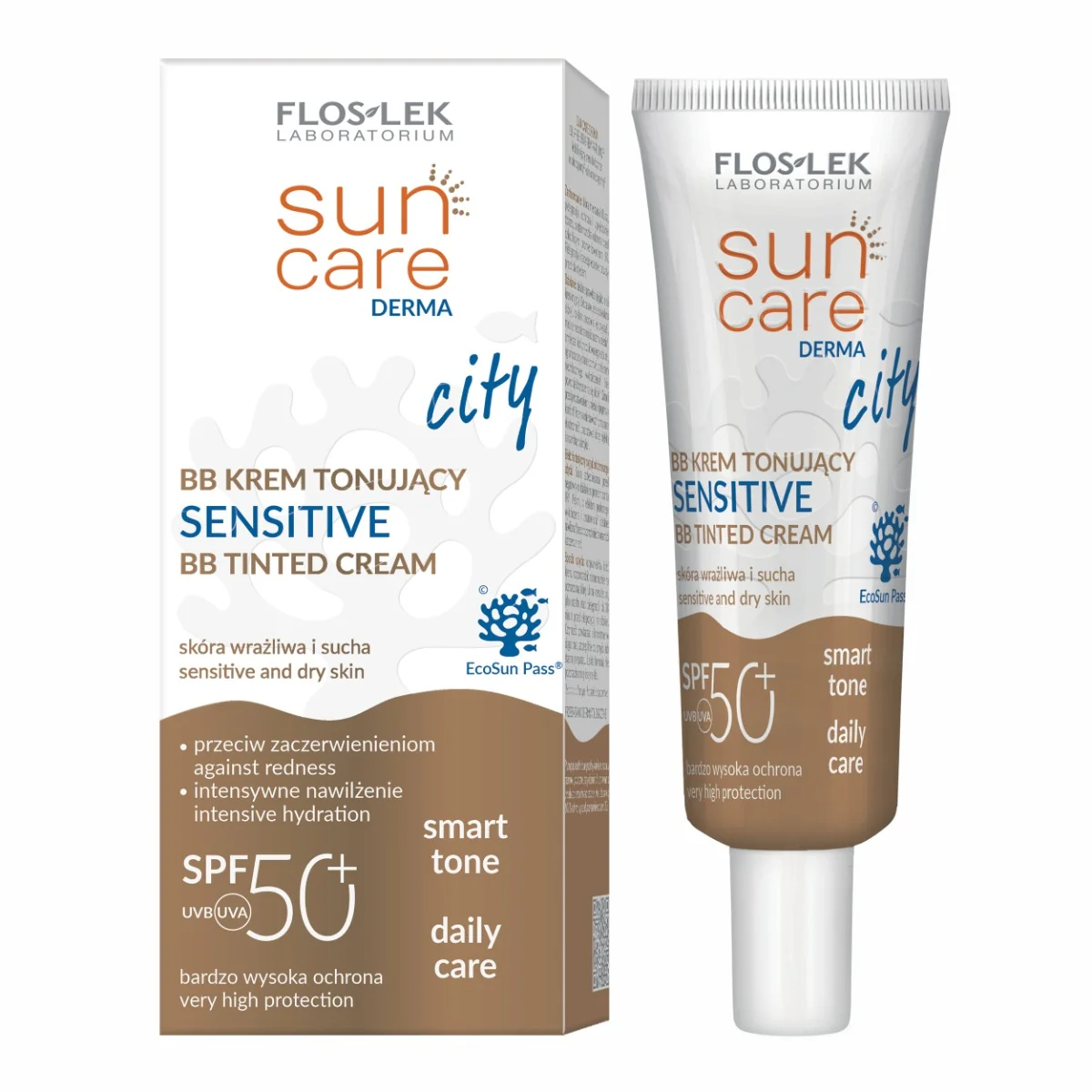 Floslek Sun Care Derma City Sensitive, krem matujący BB SPF 50+, 30 ml