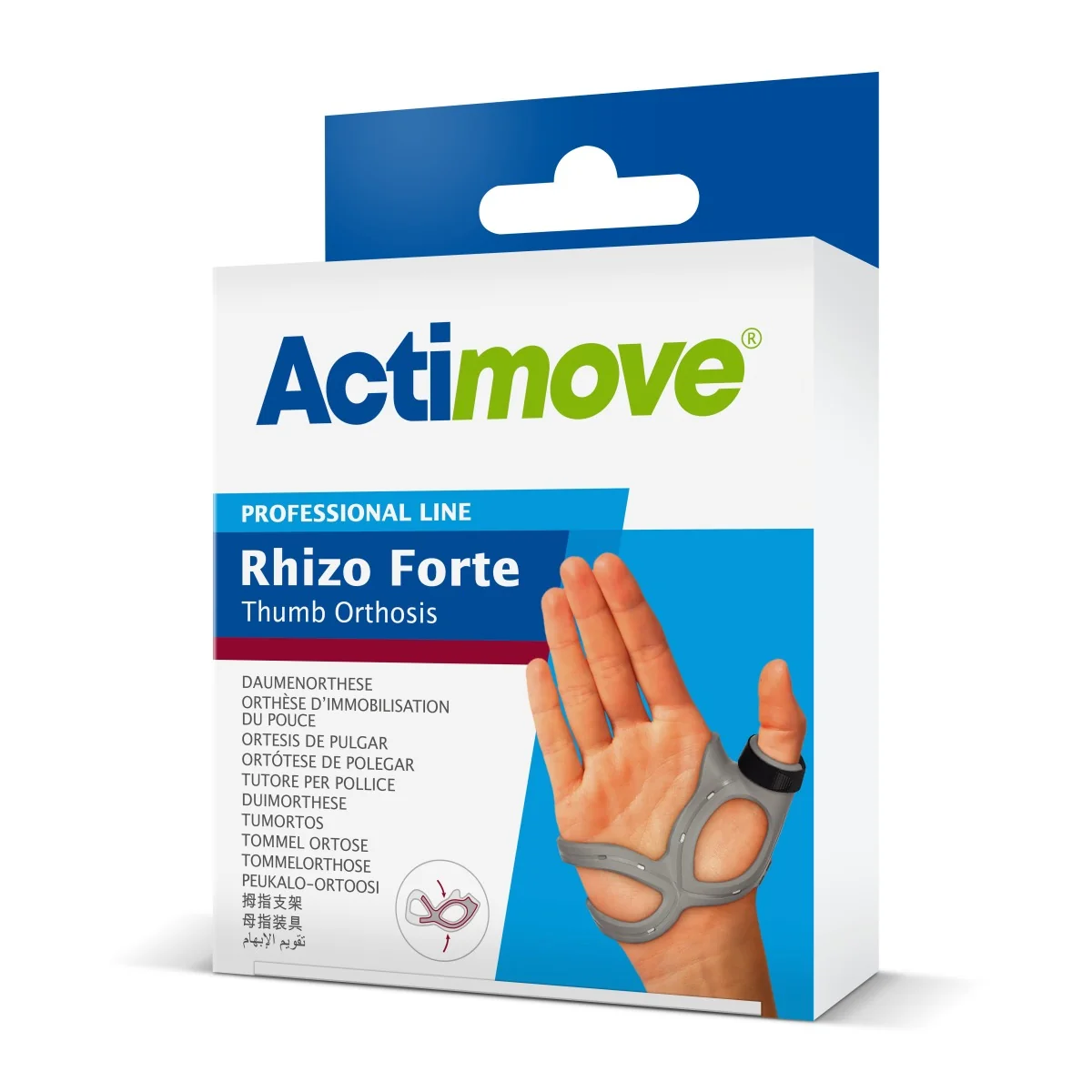 Actimove® Professional Line Rhizo Forte, orteza na kciuk lewy rozmiar M szara, 1 szt.