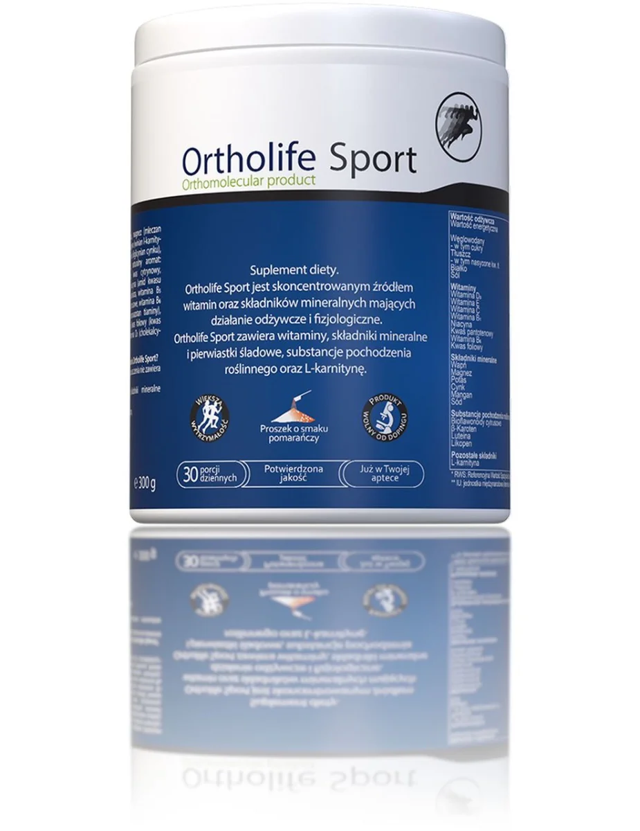 Ortholife Sport, suplement diety, pomarańcza, 300 g