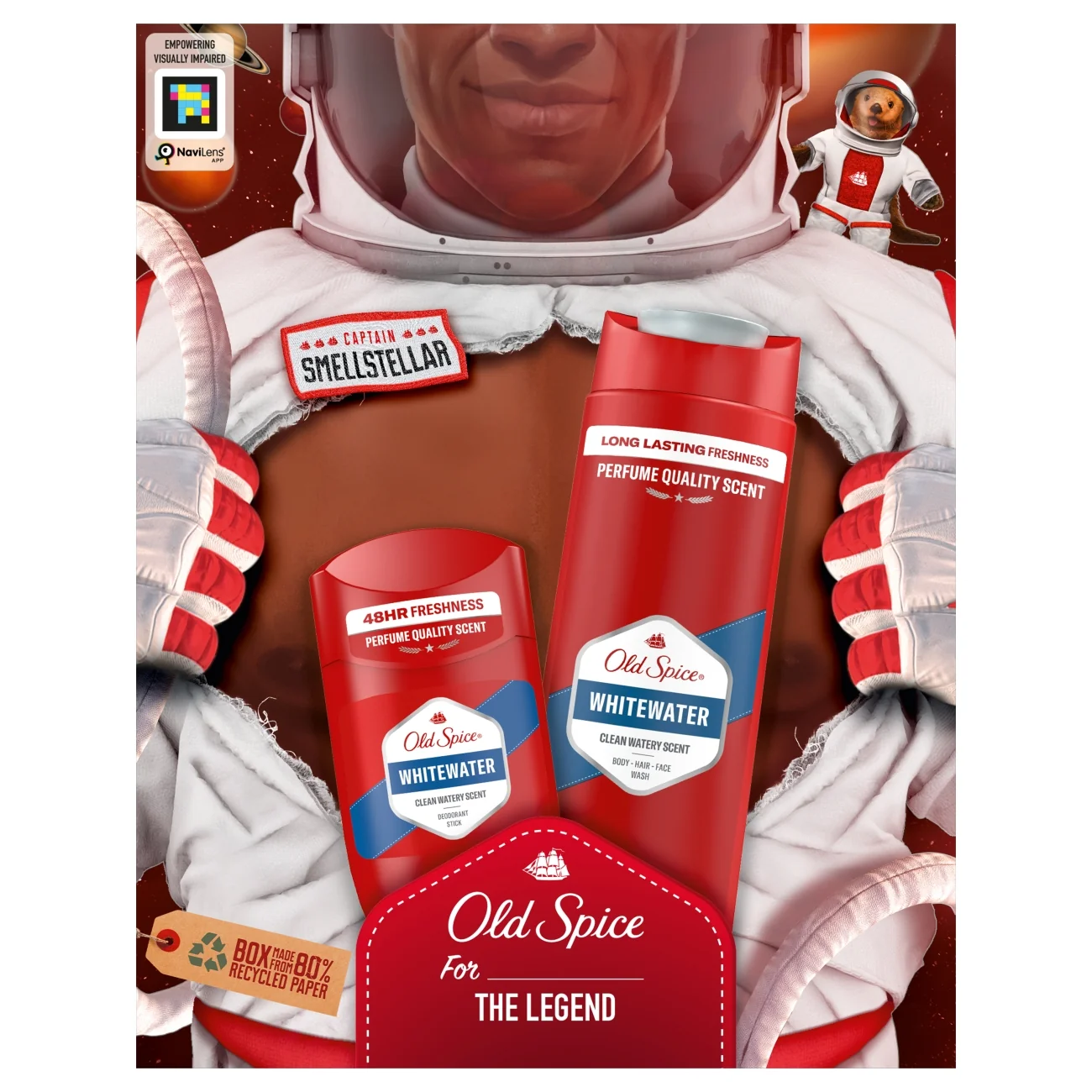 Old Spice Whitewater Astronaut zestaw podarunkowy dezodorant w sztyfcie, 50 ml + żel pod prysznic, 250 ml