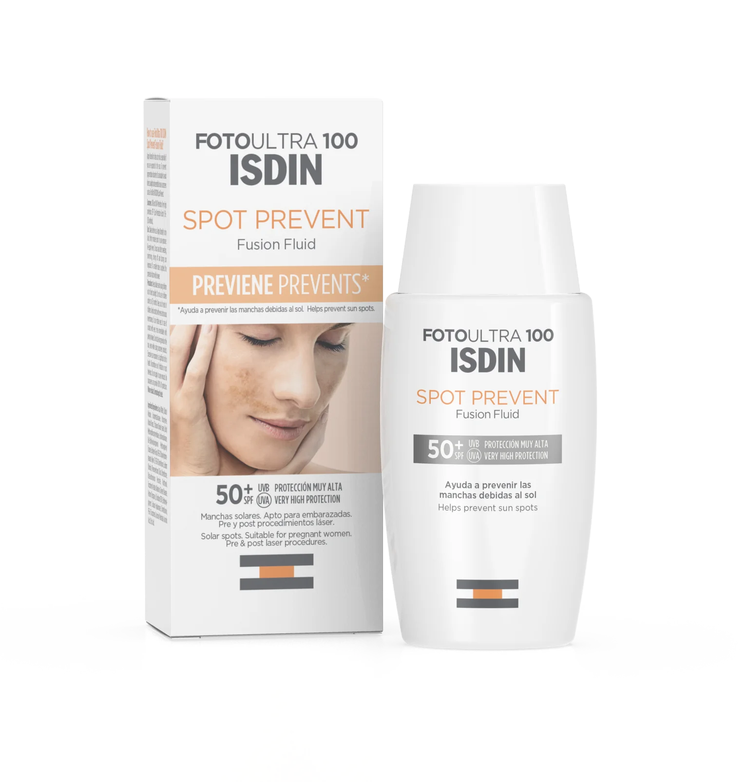 ISDIN Foto Ultra 100 Spot Prevent Fusion, Fluid zapobiegający przebarwieniom SPF 50+,50 ml