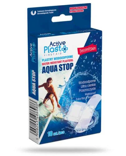 Active Plast, plastry opatrunkowe wodoodporne mix, 10 sztuk