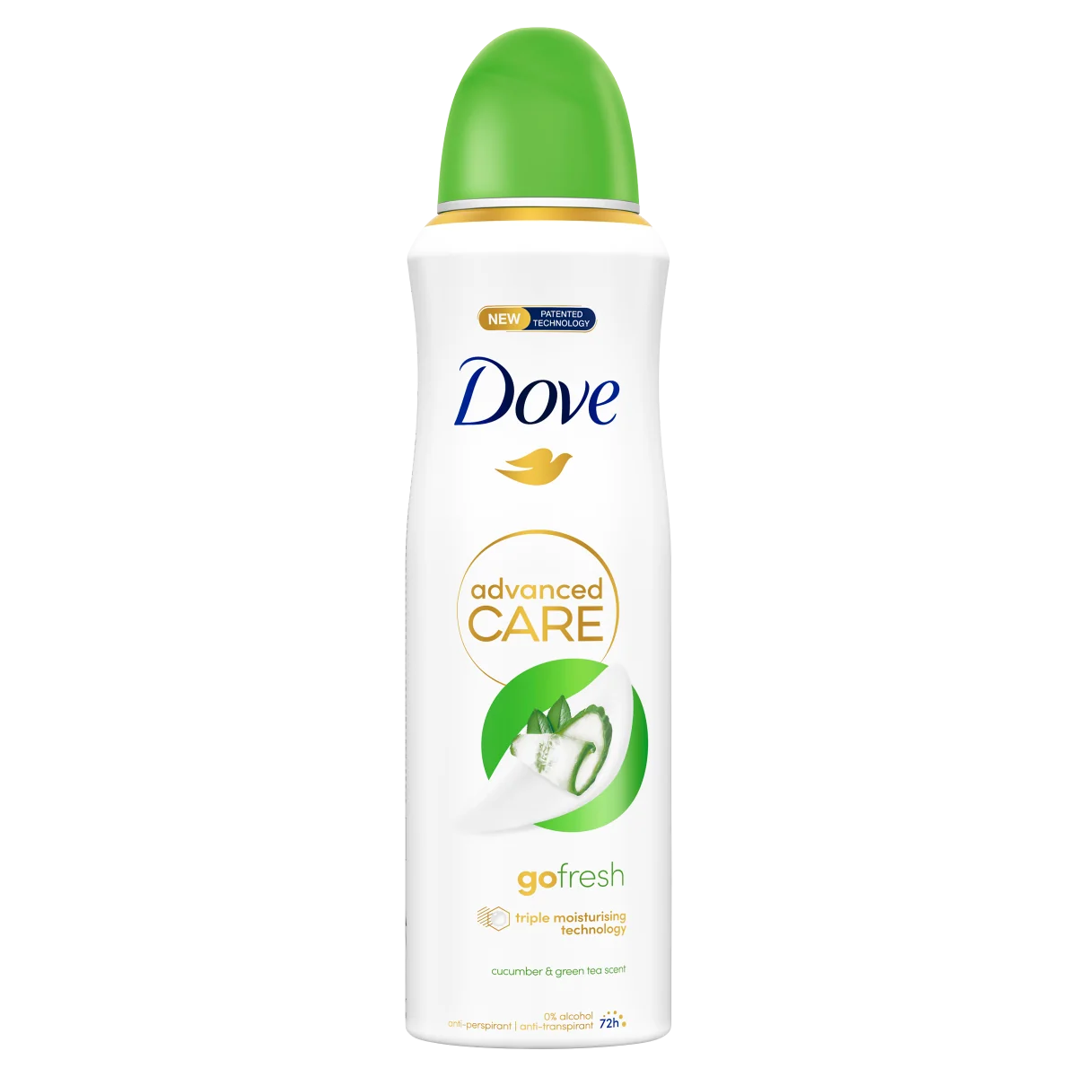 Dove Advanced Care Go Antyperspirant w aerozolu o zapachu ogórka i zielonej herbaty, 200 ml