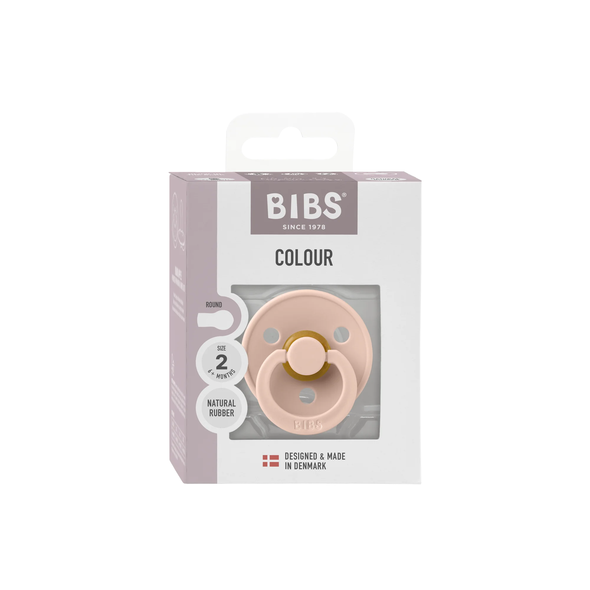 Bibs Pacifier Colour Blush smoczek lateksowy uspokajający, 1 szt. 