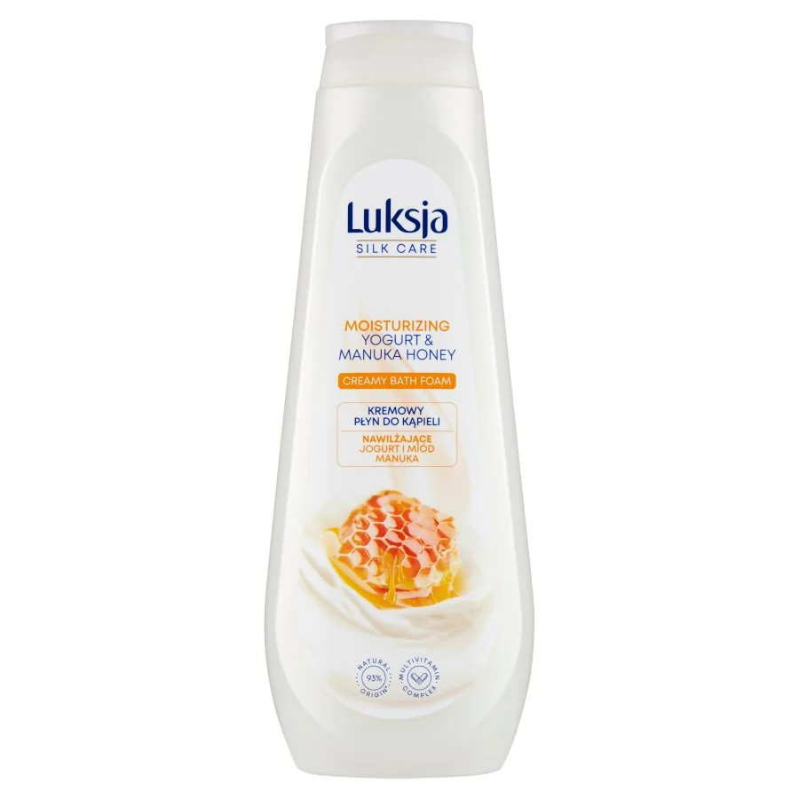 Luksja Silk Care, kremowy płyn do kąpieli Jogurt i Miód manuka, 900 ml