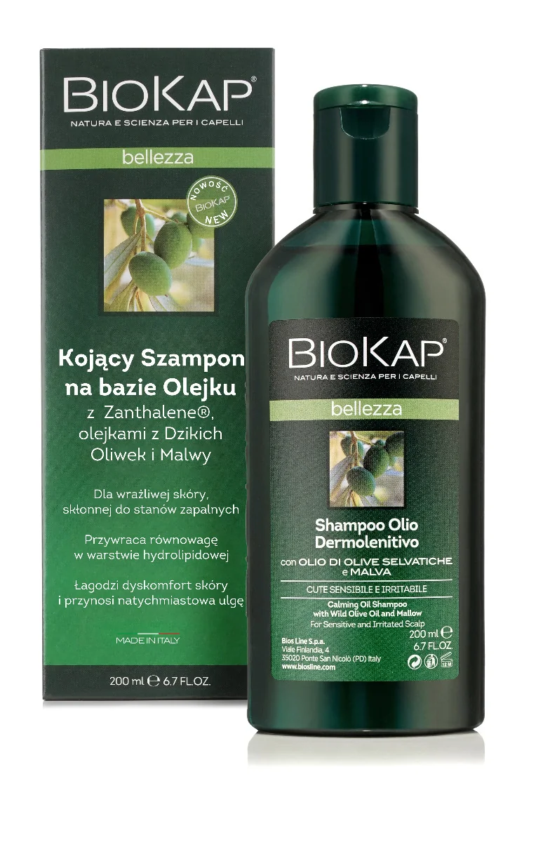 Biokap Bellezza, kojacy szampon na bazie olejku, 200 ml