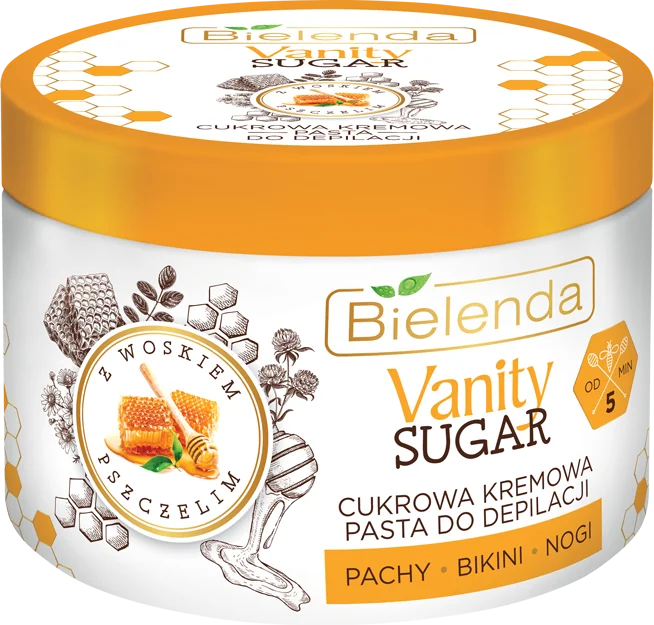 Bielenda Vanity Sugar cukrowa kremowa pasta do depilacji z woskiem pszczelim, 100 g