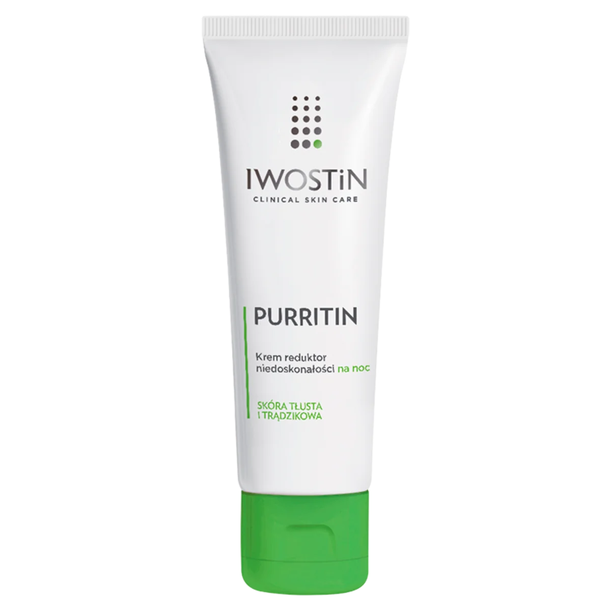 Iwostin Purritin, krem na noc redukujący niedoskonałości, 40 ml