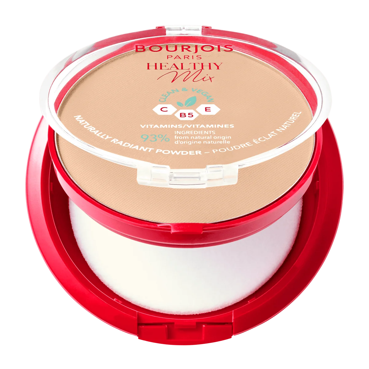 Bourjois Healthy Mix Wegański puder prasowany nr 03 Golden Beige, 10 g 