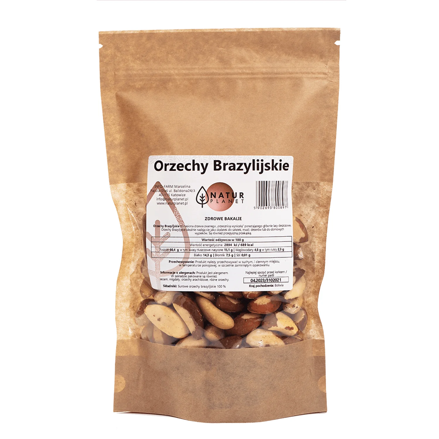 Natur Planet  Orzechy brazylijskie, 250 g