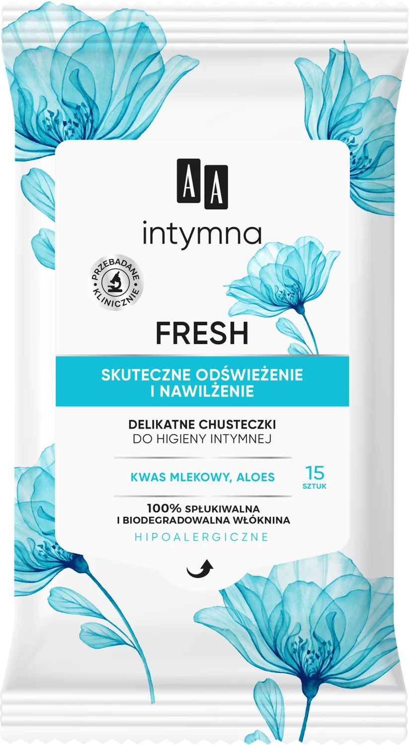 AA Intymna Fresh, chusteczki do higieny intymnej, 15szt