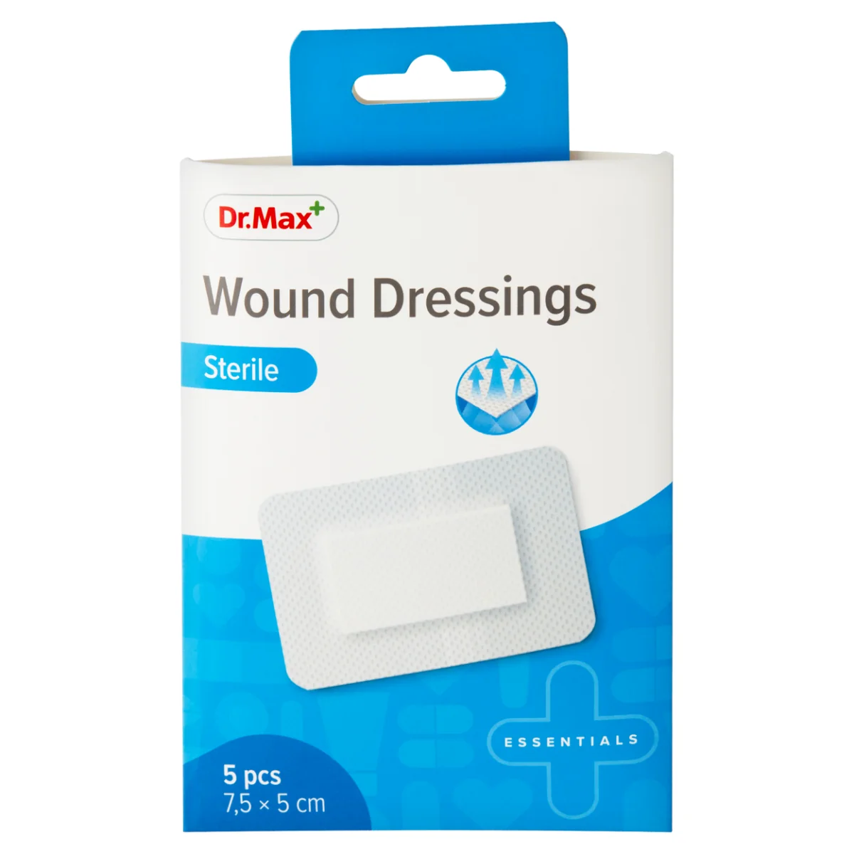 Plasters Wound Dessing Sterile Dr. Max, samoprzylepny, jałowy plaster na rany, 10 x 7 cm, 5 sztuk