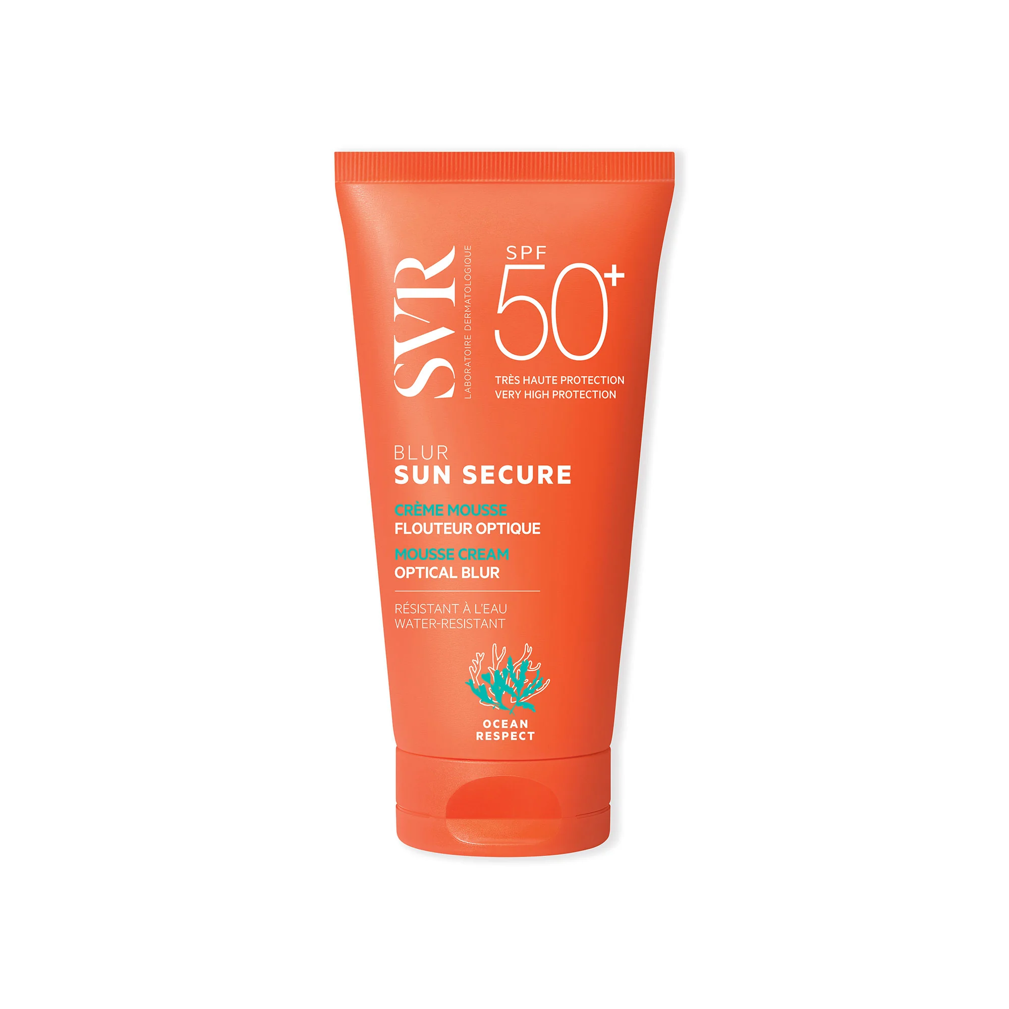 SVR Sun Secure Blur SPF 50+ nawilżający, kremowy mus ochronny, 50 ml