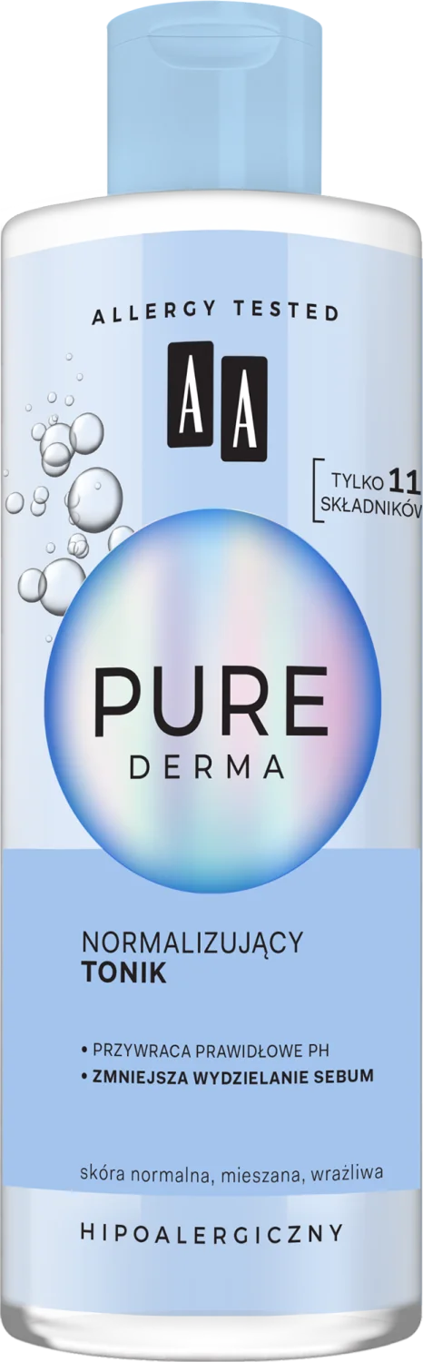 AA Pure Derma, normalizujący tonik do twarzy, 200 ml